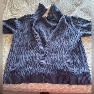 Old Navy Blue Cable Knit Cardigan